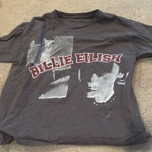 Billie Eilish Gray Graphic Tee